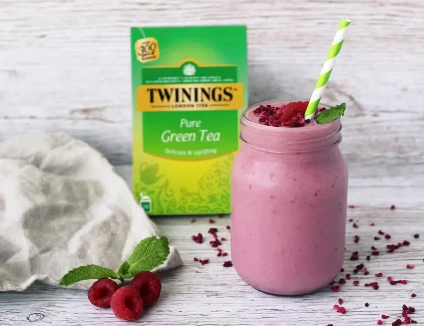Smoothie malina-zielona herbata